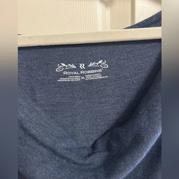 Royal Robbins Sunset Cowl Neck Midi Dress Deep Blue Ombré XL - Picture 3 of 6